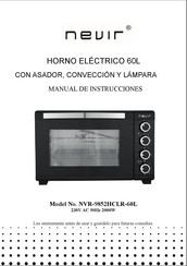 Nevir NVR-9852HCLR Manual De Instrucciones