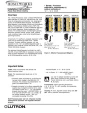 Lutron HOMEWORKS H4P5-CE Instrucciones De Montaje