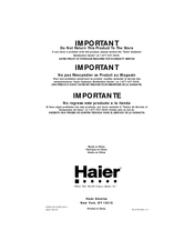 Haier HVFM114ABL Manual Del Usuario