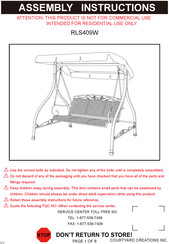 Courtyard Creations RLS409W Instrucciones Para El Montaje