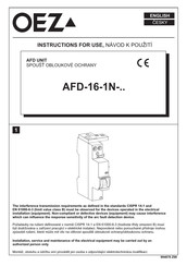 OEZ AFD-16-1N Serie Instrucciones De Uso