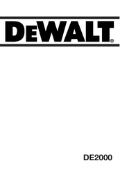 DeWalt DE2000 Manual Del Usuario