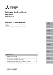 Mitsubishi Electric MXZ-4B80VA Manual De Instrucciones