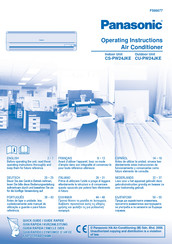 Panasonic CS-PW24JKE Instrucciones De Operación