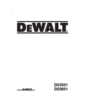 DeWalt D23651 Traducido De Las Instrucciones Originales