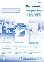 Panasonic CS-RE18HKE Instrucciones De Operación