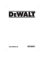 DeWalt DCS551 Traducido De Las Instrucciones Originales