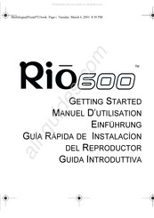 Rio 600 Guía Rápida De Instalación