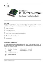 SEH IC167-TOKEN-EPSON Guía De Instalación De Hardware