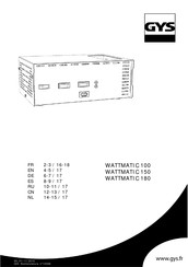 GYS WATTmatic 180 Manual De Instrucciones