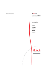 MGE UPS Systems Rackmount PDU Guia De Instalacion