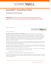 SonicWALL SonicWave 432o Guía De Inicio