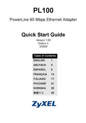 Zyxel PL100 Guia De Inicio Rapido