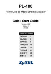 Zyxel PL100 Guia De Inicio Rapido