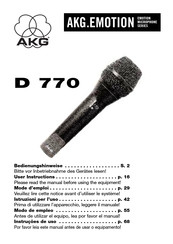 AKG D 770 Modo De Empleo