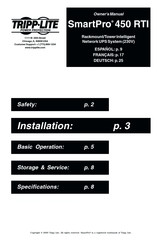 Tripp-Lite SmartPro 450 RTI El Manual Del Propietario