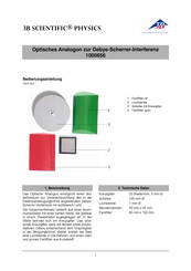 3B SCIENTIFIC PHYSICS 1000656 Instrucciones De Uso