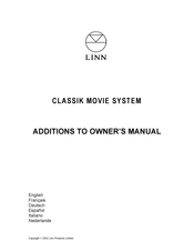 Linn Products CLASSIK MOVIE Manual Del Usuario