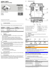 Festo VAEM-VS8RS2 Manual De Instrucciones