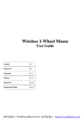 A4 Tech Wireless 1-Wheel Mouse Manual Del Usuario