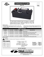 Field Controls 20+ Serie Manual De Instrucciones