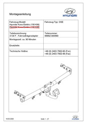 Hyundai 9999Z-040560 Instrucciones De Montaje