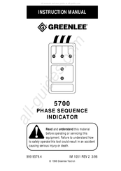 Greenlee 5700 Manual De Instrucciones