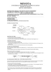 Miyota FS20 Manual De Instrucciones