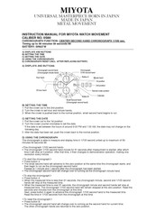 Miyota 0S90 Manual De Instrucciones