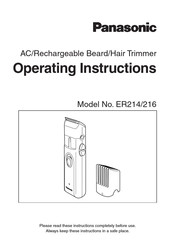 Panasonic ER214 Manual De Operación