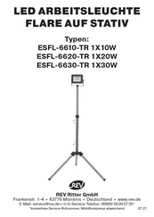 REV Ritter ESFL-6620-TR 1X20W Manual De Instrucciones