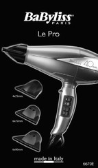 BaByliss PARIS Le Pro 6670E Manual De Instrucciones