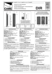 CAME R Serie Manual De Instrucciones