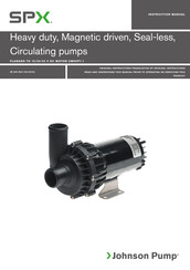 Johnson Pump SPX Magnetic driven Manual De Instrucciones