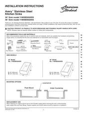 American Standard Avery 1180SB3620SS Instrucciones De Instalación