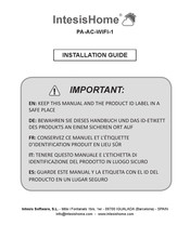 IntesisHome PA-AC-WIFI-1 Guia De Instalacion