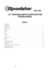 Roadstar MP-450 Manual Del Usuario