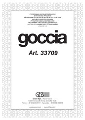 Gessi Goccia 33709 Manual De Instrucciones