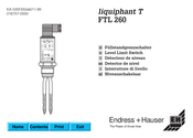 Endress+Hauser Liquiphant T FTL260 Manual Del Usuario