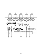 Gemini PMX-60 Guia De Inicio Rapido