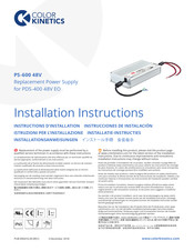 Color Kinetics PS-600 48V Instrucciones De Instalación