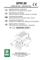 Imer Group SPIN 30 Manual De Uso, Mantenimiento Y Repuestos