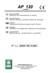 Imer Group 1140492 Manual De Uso, Mantenimiento Y Repuestos