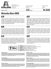 Italeri Mercedes-Benz 600S Manual De Instrucciones