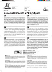 Italeri Mercedes-Benz Actros MP4 Giga Space Manual De Instrucciones