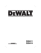 DeWalt D26411 Traducido De Las Instrucciones Originales