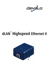 Devolo dLAN Highspeed Ethernet II Manual De Usuario