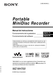 Sony MZ-NH700 Manual De Instrucciones