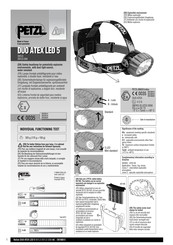 Petzl DUO ATEX LED 5 Guia De Inicio Rapido