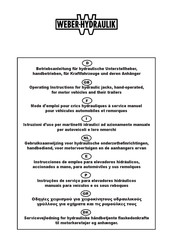 WEBER-HYDRAULIK 450 323.6 Manual De Instrucciones